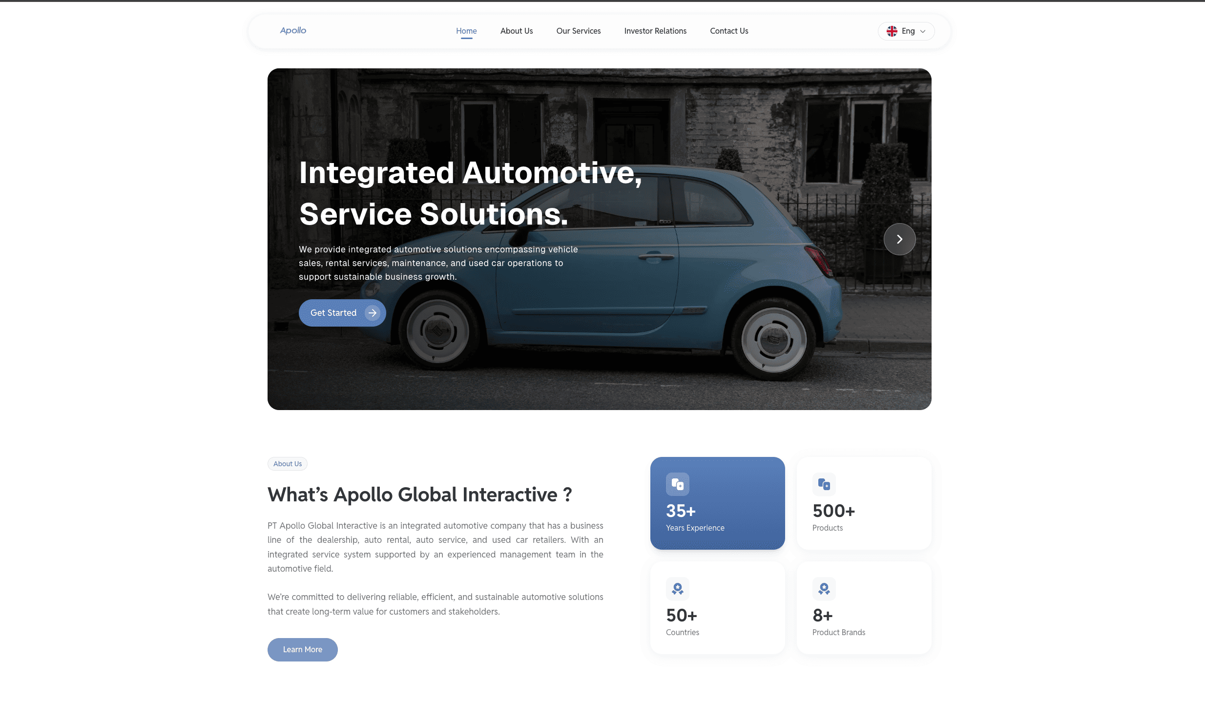 Apollo Landing Page