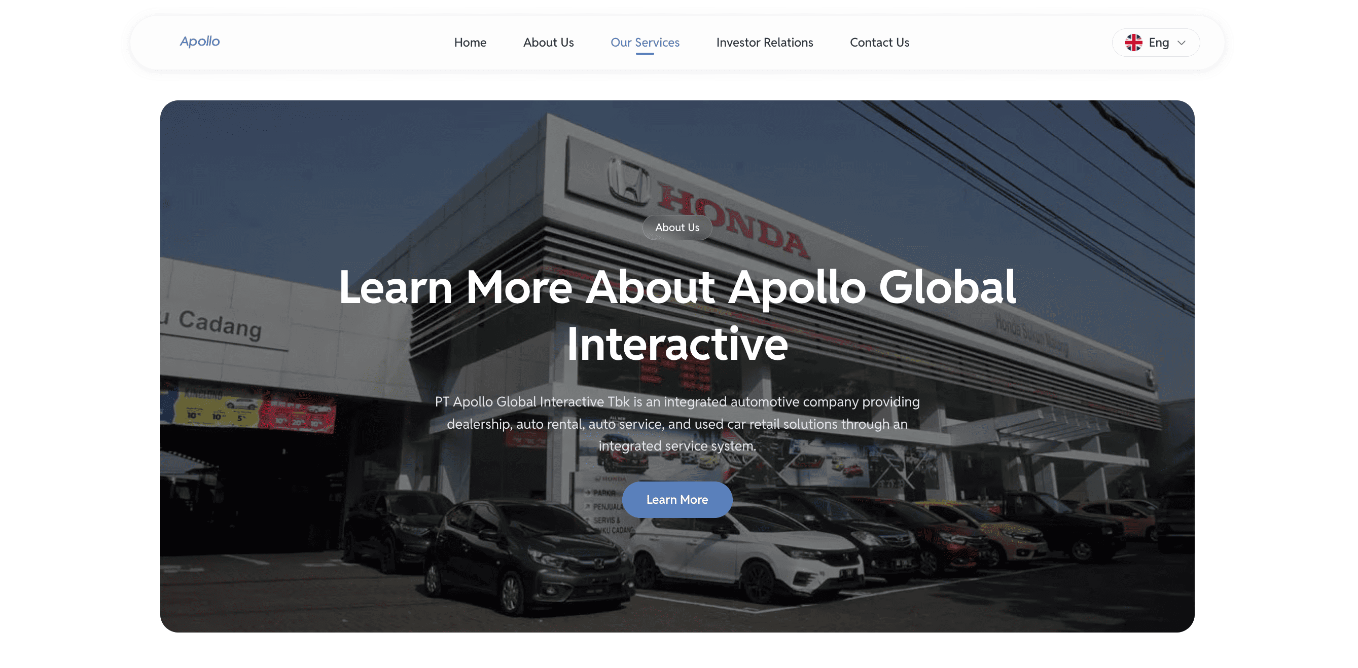 Apollo Landing Page screenshot 1
