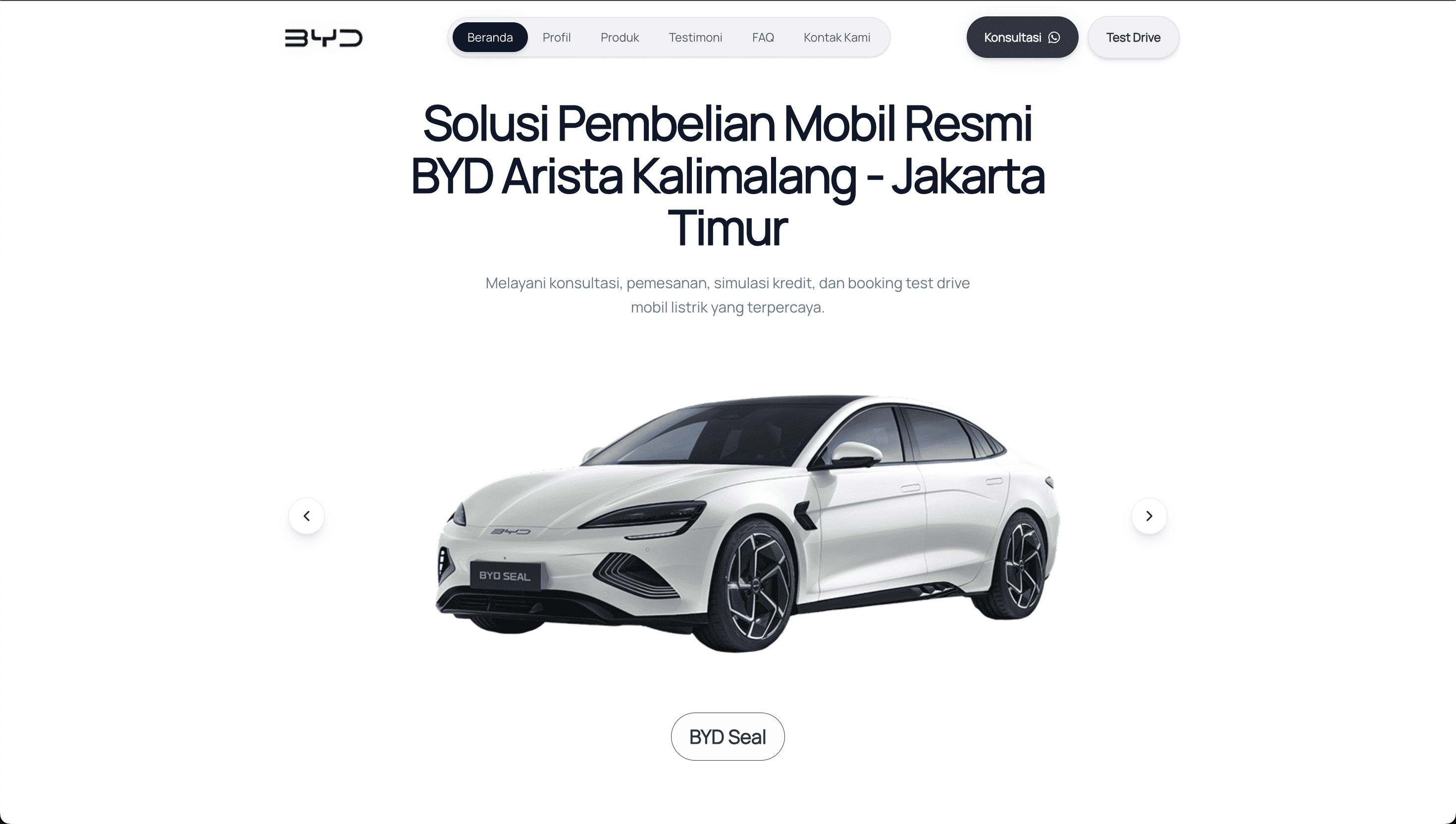 BYD Arista Kalimalang