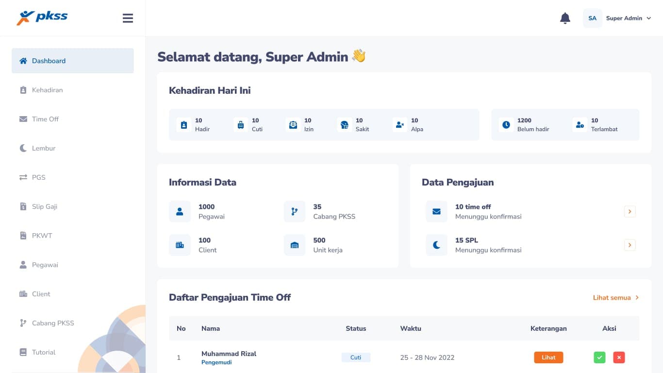 PKSS HR System screenshot 1